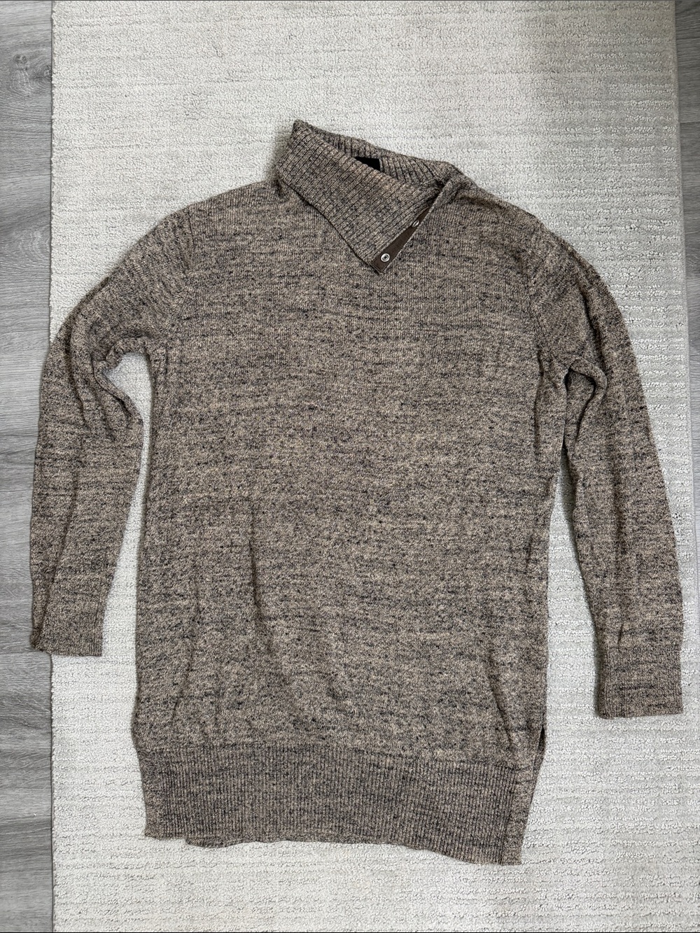 Women’s Brown Shawl Collar Sweater